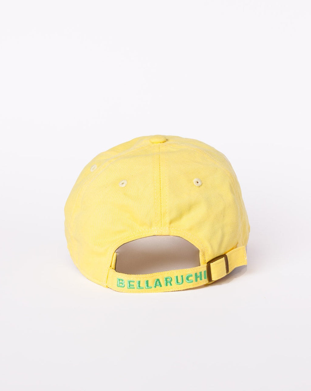 BELLARUCHI VAYCAY CAP YELLOW. Yellow Cap Green Writing. Yellow travel Cap. Travel Cap. Vacation Cap. Holiday Cap. Yellow Cap VAYCAY Writing. 