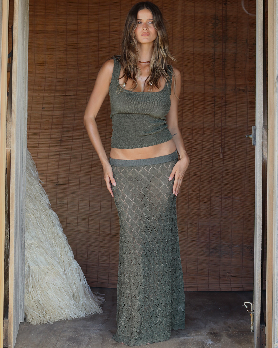 Sunset Skirt - Olive Shimmer