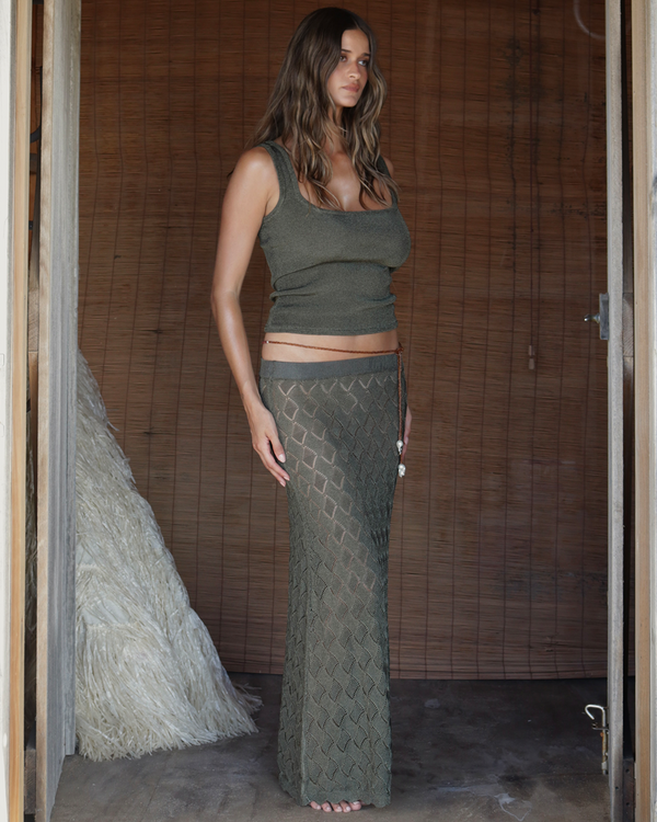Sunset Skirt - Olive Shimmer